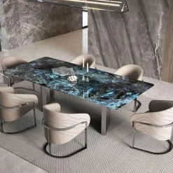 The Lounge Loft Möbel-Moderner Marmor-Esstisch – Elegantes Quitterie-Design