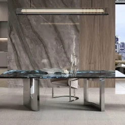 The Lounge Loft Möbel-Moderner Marmor-Esstisch – Elegantes Quitterie-Design