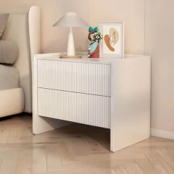 The Lounge Loft Möbel-Moderner Nachttisch aus Schiefer – Stilvoller Nachttisch mit Schieferplatte