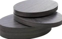 Comfort u0026 Style Möbel-Moderner schwarzer ovaler Couchtisch – elegantes drehbares Design für Zuhause