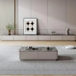 The Lounge Loft Möbel-Moderner TV-Schrank - Denis Slate Entertainment Center