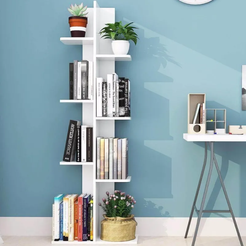 Cozy Living Möbel-Modernes Bücherregal aus Holz – Aufbewahrungseinheit mit offenen Regalen