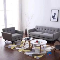 Comfort u0026 Style Möbel-Modernes, bequemes Sofa in Grau – Stilvolle Couch für das Wohnzimmer