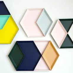 The Decor Haven Küche & Esszimmer-Modernes geometrisches Serviertablett - Nordisches Dekotablett