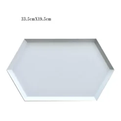 The Decor Haven Küche & Esszimmer-Modernes geometrisches Serviertablett - Nordisches Dekotablett