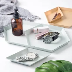 The Decor Haven Küche & Esszimmer-Modernes geometrisches Serviertablett - Nordisches Dekotablett