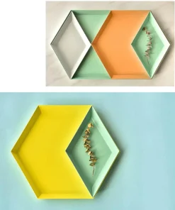 The Decor Haven Küche & Esszimmer-Modernes geometrisches Serviertablett - Nordisches Dekotablett