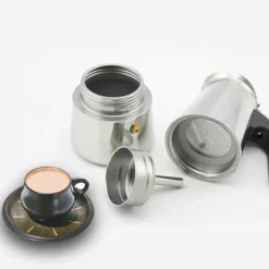 Tom Küche & Esszimmer-Mokkakanne aus Edelstahl – Espressokocher 100–450 ml