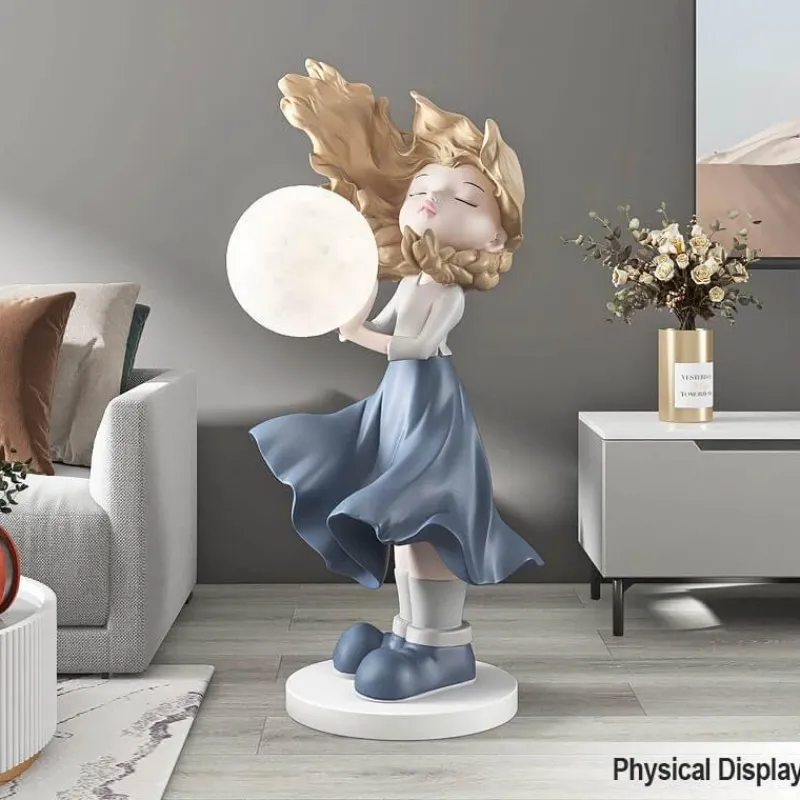 The Light Loft Beleuchtung-Mondmädchen Wandkunst - Lunar Home Decor