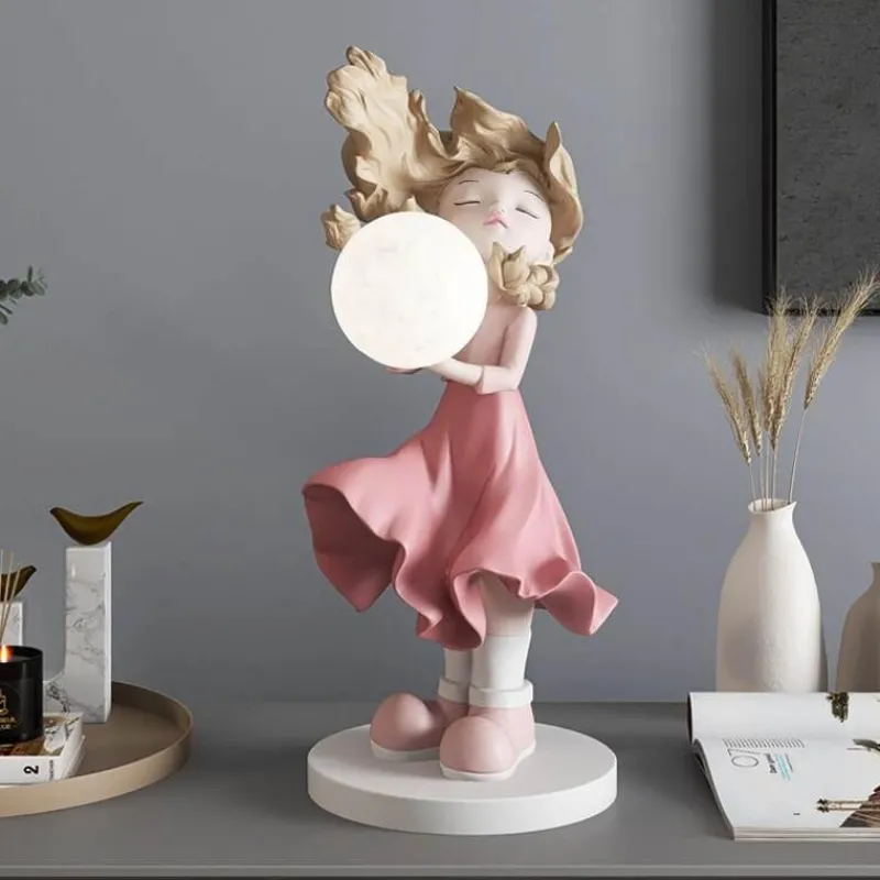 The Light Loft Beleuchtung-Mondmädchen Wandkunst - Lunar Home Decor