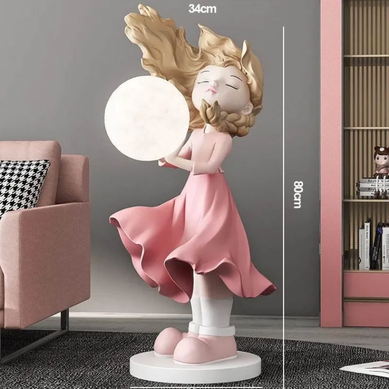 The Light Loft Beleuchtung-Mondmädchen Wandkunst - Lunar Home Decor