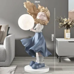 The Light Loft Beleuchtung-Mondmädchen Wandkunst - Lunar Home Decor