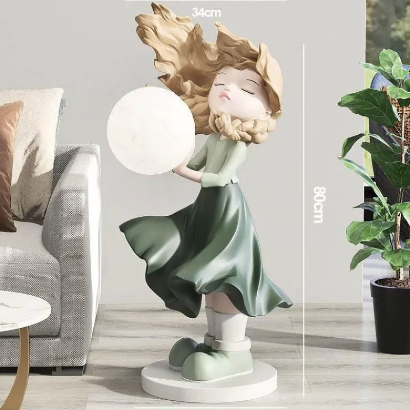 The Light Loft Beleuchtung-Mondmädchen Wandkunst - Lunar Home Decor