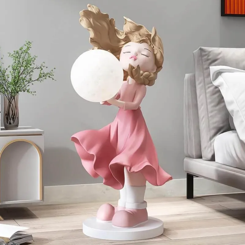 The Light Loft Beleuchtung-Mondmädchen Wandkunst - Lunar Home Decor