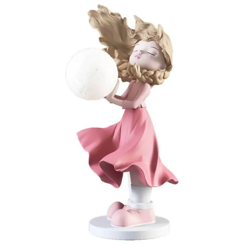 The Light Loft Beleuchtung-Mondmädchen Wandkunst - Lunar Home Decor