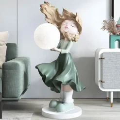 The Light Loft Beleuchtung-Mondmädchen Wandkunst - Lunar Home Decor