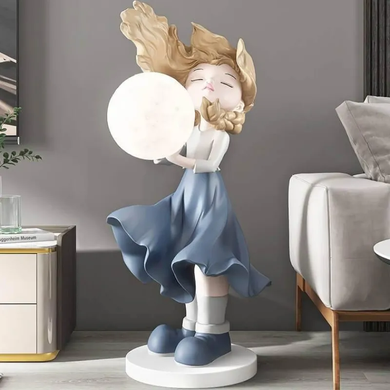 The Light Loft Beleuchtung-Mondmädchen Wandkunst - Lunar Home Decor