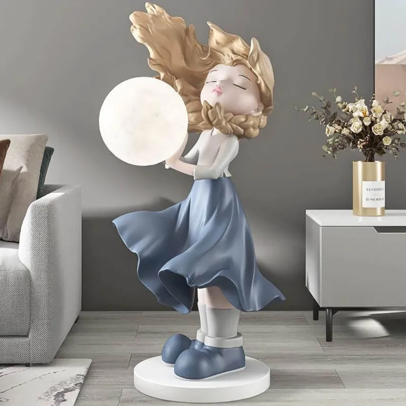 The Light Loft Beleuchtung-Mondmädchen Wandkunst - Lunar Home Decor