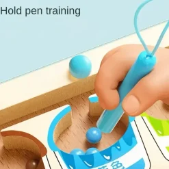 Toy World Babyspielzeug-Montessori Magnetisches Farbsortierlabyrinth – Pädagogisches Perlenspiel aus Holz