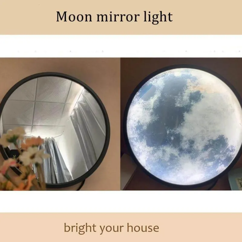 Comfort u0026 Style Beleuchtung-Moon Mirror Wall Lamp - Modern Smart Decorative Light