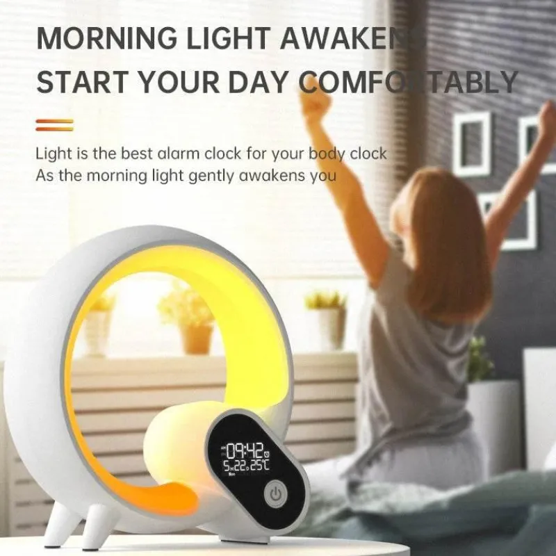 Comfort u0026 Style Beleuchtung-Moon Night Light Alarm Clock - Soothing Sleep Aid and Wake-Up Tool