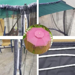 Adventure Basecamp Camping Im Freien|Outdoor-Artikel-Moskitonetz für Terrassenschirme – Insektenschutz für den Außenbereich