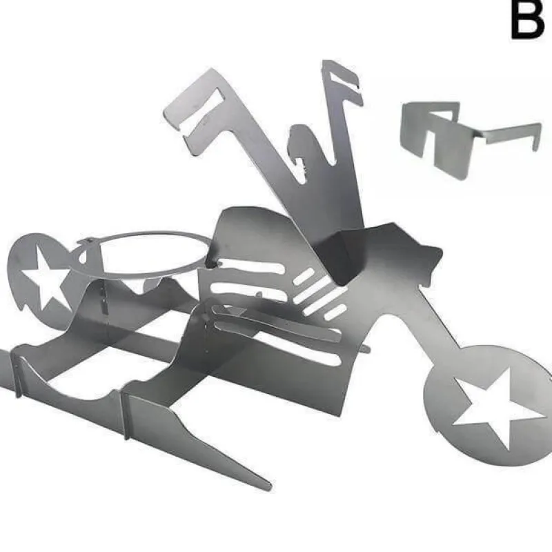 The Culinary Kit Küche & Esszimmer-Motorrad-BBQ-Grillständer - Hähnchen-Grillrost