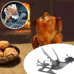 The Culinary Kit Küche & Esszimmer-Motorrad-BBQ-Grillständer - Hähnchen-Grillrost