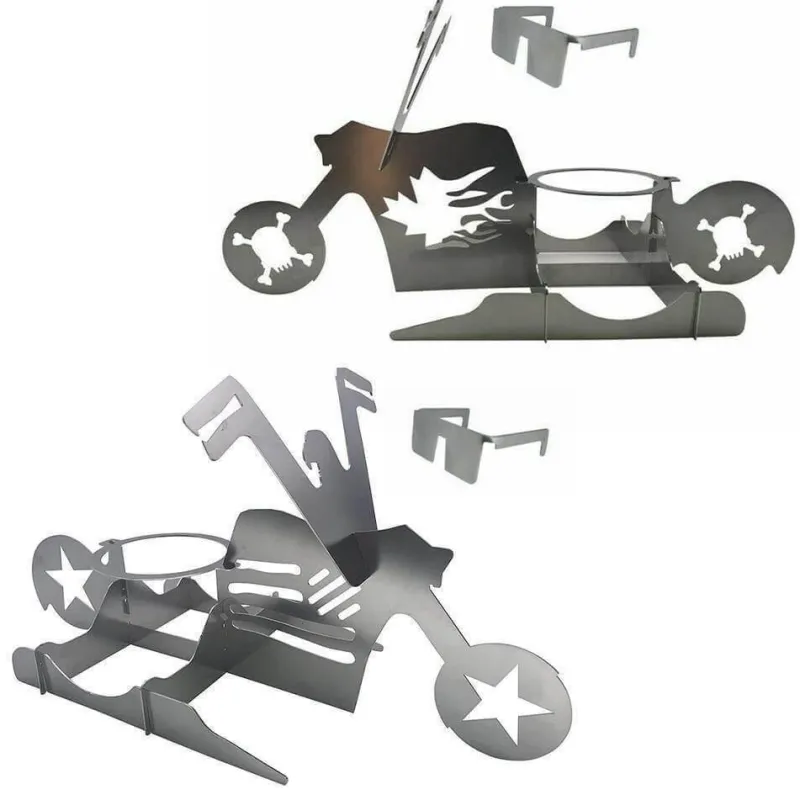 The Culinary Kit Küche & Esszimmer-Motorrad-BBQ-Grillständer - Hähnchen-Grillrost