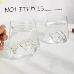 Plates u0026 More Küche & Esszimmer-Mount Fuji Whiskybecher – 380 ml japanische Teetasse aus Glas mit Henkel