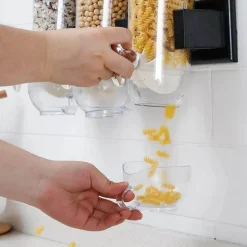 Space Savvy Küche & Esszimmer-Müslispender zur Wandmontage - Klarer Vorratsbehälter