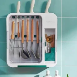 Space Savvy Küche & Esszimmer-Multifunktionale Besteck-Wandaufbewahrungsbox - Küchen-Organizer