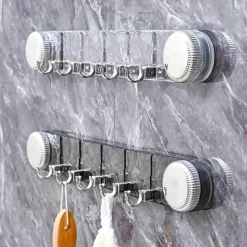 Tranquil Waters Badezimmer|Küche & Esszimmer-Multifunktionale drehbare Saughaken – stanzfreie Wandhaken