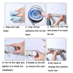 Tranquil Waters Badezimmer|Küche & Esszimmer-Multifunktionale drehbare Saughaken – stanzfreie Wandhaken