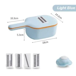 Deco Küche & Esszimmer-Multifunktionale Pastellreibe – leicht zu verstauendes Küchenwerkzeug