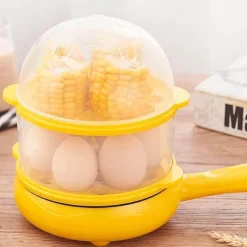 The Culinary Kit Küche & Esszimmer-Multifunktionaler elektrischer Mini-Dampfgarer mit Antihaftbeschichtung