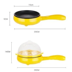 The Culinary Kit Küche & Esszimmer-Multifunktionaler elektrischer Mini-Dampfgarer mit Antihaftbeschichtung