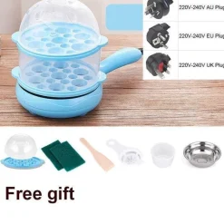 The Culinary Kit Küche & Esszimmer-Multifunktionaler elektrischer Mini-Dampfgarer mit Antihaftbeschichtung