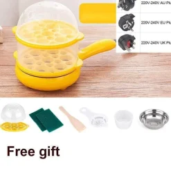 The Culinary Kit Küche & Esszimmer-Multifunktionaler elektrischer Mini-Dampfgarer mit Antihaftbeschichtung