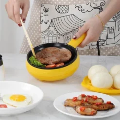 The Culinary Kit Küche & Esszimmer-Multifunktionaler elektrischer Mini-Dampfgarer mit Antihaftbeschichtung