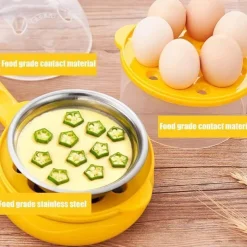 The Culinary Kit Küche & Esszimmer-Multifunktionaler elektrischer Mini-Dampfgarer mit Antihaftbeschichtung