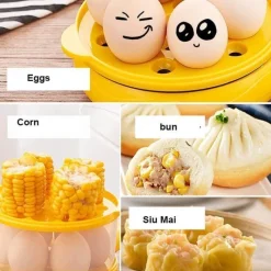 The Culinary Kit Küche & Esszimmer-Multifunktionaler elektrischer Mini-Dampfgarer mit Antihaftbeschichtung