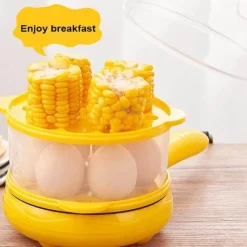 The Culinary Kit Küche & Esszimmer-Multifunktionaler elektrischer Mini-Dampfgarer mit Antihaftbeschichtung