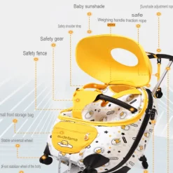 Kinder Wilderness Haven Kinderwagen & Zubehör|Outdoor-Artikel-Multifunktionaler Gepäckkinderwagen – Reisefreundliche Babytrage