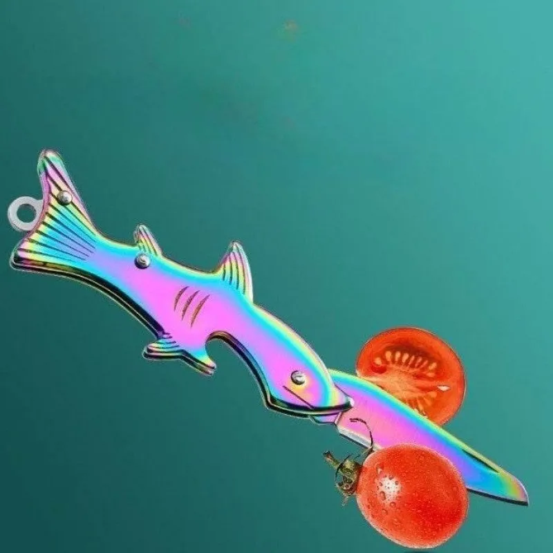 The Outdoor Vault Outdoor-Artikel|Heimwerkzeuge-Multifunktionales Hai-Schlüsselanhängermesser - Zahnstocherwerkzeug