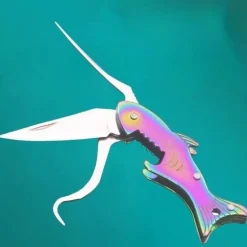 The Outdoor Vault Outdoor-Artikel|Heimwerkzeuge-Multifunktionales Hai-Schlüsselanhängermesser - Zahnstocherwerkzeug