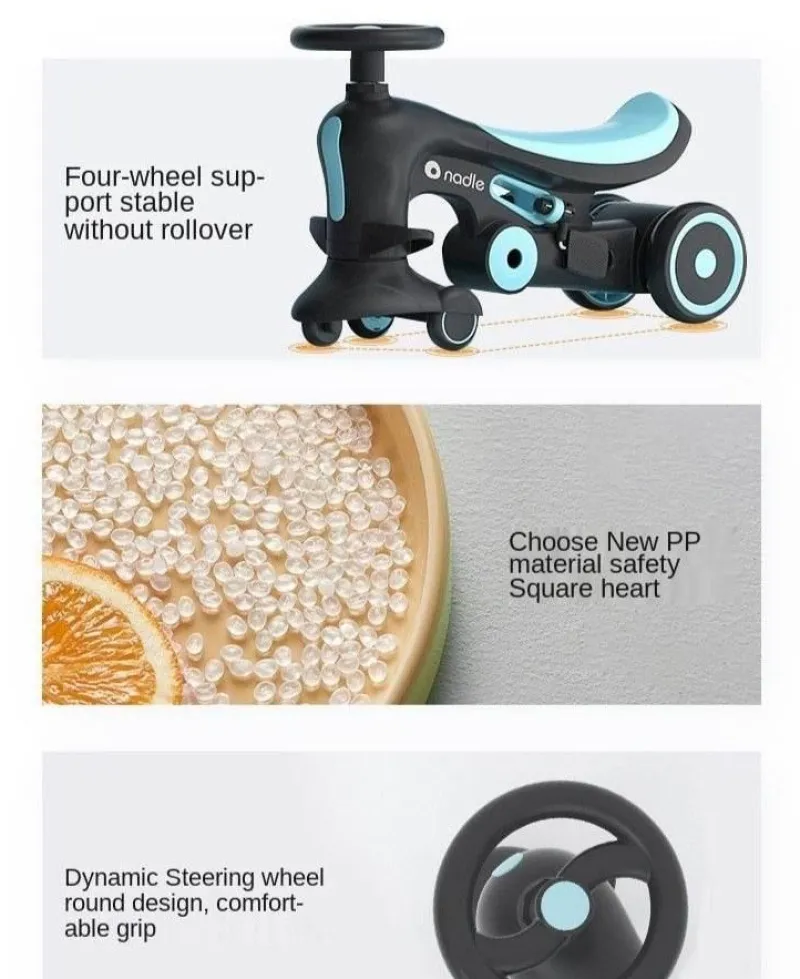 Kinder The Decor Haven Kinderwagen & Zubehör-Multifunktionales 4-in-1-Kinderwagen-Dreirad