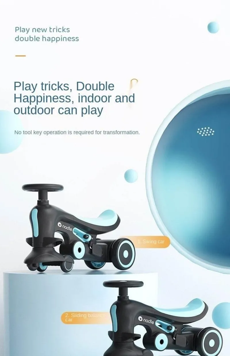 Kinder The Decor Haven Kinderwagen & Zubehör-Multifunktionales 4-in-1-Kinderwagen-Dreirad