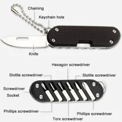 The Outdoor Vault Heimwerkzeuge|Outdoor & Garten-Multifunktionales Mini-Schraubendreher-Schlüsselanhänger-Werkzeug