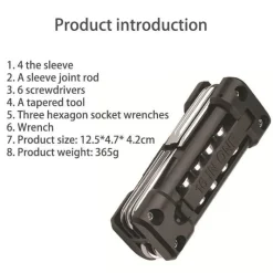 Roam Ready Fahrräder & Verkehr|Heimwerkzeuge-Multifunktionales Pocket Bike Tool – Kompaktes Reparaturset